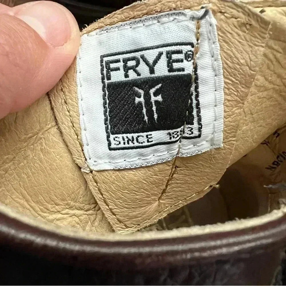 Frye Veronica 6” Shortie Brown Leather Ankle Boots Wm Size 6 Side Zip 3474509 - Picture 8 of 16